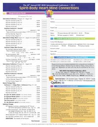 SSF-IIIHS 2015 Conference Registration Form