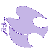 Dove of Peace in silhouette